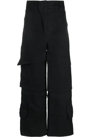 Entire Studios Broeken, Dames, Zwart, M, Katoen, Hard Cargo Bat Wide Broek