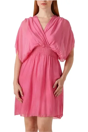 Aaiko Kleedjes, Dames, Roze, M, Chique Roze Mini Jurk Yoana SE 500