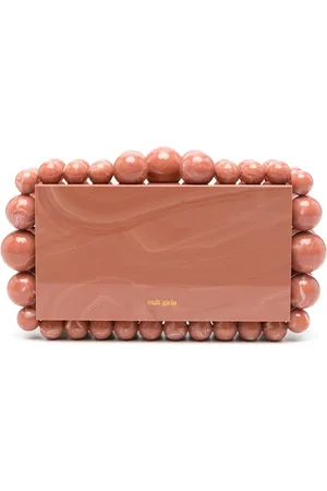 Cult Gaia Tassen, Dames, Roze, ONE Size, Koraalroze Clutch met Topsluiting