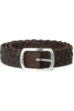 Orciani Accessoires, Heren, Bruin, 90 CM, Leer, Geweven leren riem