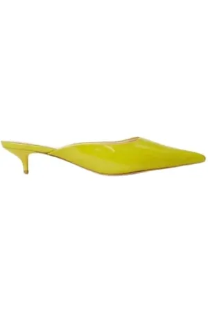 Twin-Set Schoenen, Dames, Groen, 41 EU, Vernice Decollete Mules Kitten Heel