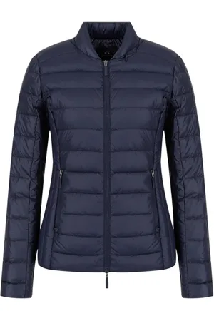 Armani Exchange Jassen, Dames, Blauw, M, Blauwe buitenkleding jas Aw 23
