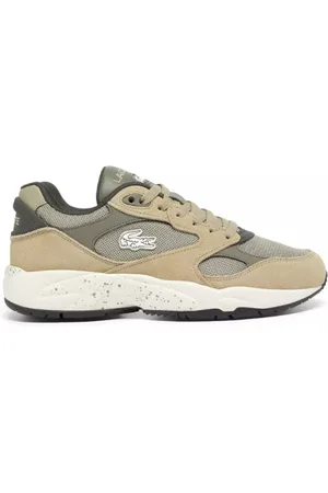 Lacoste Schoenen, Heren, Veelkleurig, 40 EU, Leer, Vintage Suede Trainers - Khaki