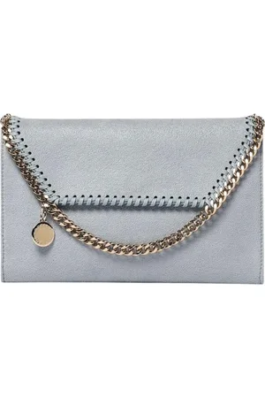 Stella McCartney Tassen, Dames, Blauw, ONE Size, Blauwe Ketting Portemonnee Koppeling