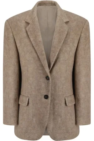 Brunello Cucinelli Jassen, Dames, , S, Wol, Klassieke Wol Mohair Blazer Jas