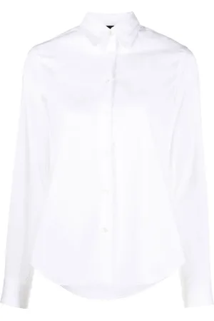 Aspesi Blouses & Shirts, Dames, Wit, XS, Katoen, Klassiek Wit Overhemd Lange Mouw