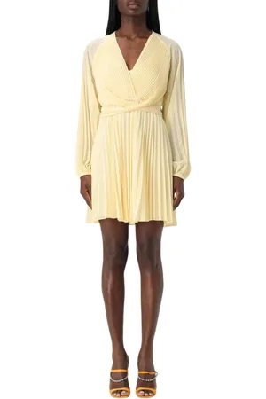Twin-Set Kleedjes, Dames, , 2Xs, Chique Zwarte Minijurk Lange Mouwen