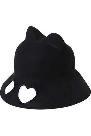 VIVETTA Accessoires, Dames, Zwart, S, Kattenoor Uitgesneden Hoed Roze