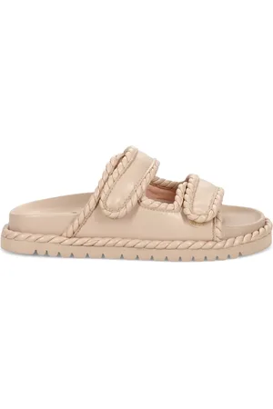 Bibi Lou Schoenen, Dames, Bruin, 36 EU, Leer, Comfortabele platte sandalen van eco-leer