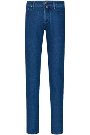 Jacob Cohen Jeans, Heren, Blauw, W33, Katoen, Blauwe Katoenen Heren Jeans