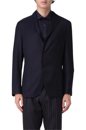 Boglioli Jassen, Heren, Blauw, M, Wol, Stijlvolle Blauwe Blazer