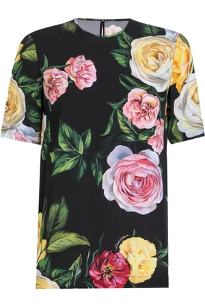 Dolce & Gabbana Tops, Dames, Veelkleurig, L, Elegante Damesoverhemden in Zwart en Roze
