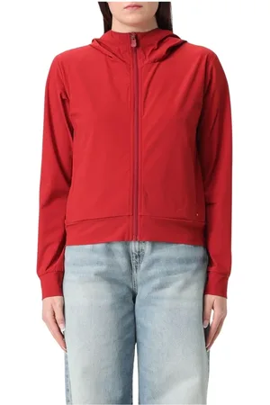 save the duck Sweatshirts & Hoodies, Dames, Rood, M, Stijlvolle Zwarte Sweater