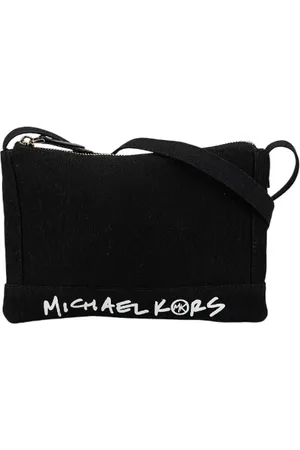 Michael Kors Pre-owned, Dames, Zwart, ONE Size, Pre-owned Canvas crossbody-bags