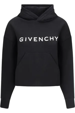 Givenchy Sweatshirts & Hoodies, Dames, Zwart, XS, Zwarte Cropped Hoodie Sweatshirt