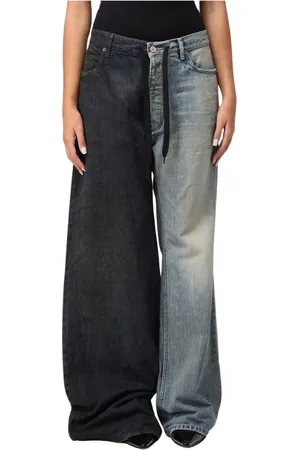 Balenciaga Jeans, Dames, Veelkleurig, M, Denim, Two Tone Denim Jeans