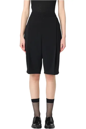 Elisabetta Franchi Korte broeken, Dames, Zwart, L, Stijlvolle Broek voor een Chic Uiterlijk