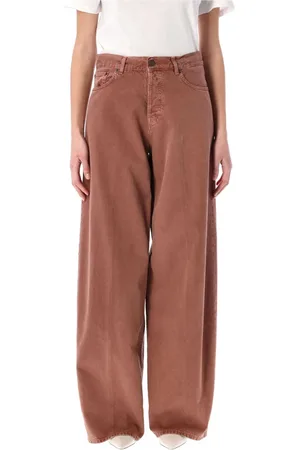haikure Jeans, Dames, Rood, W27, Katoen, Wide-leg Brick Jeans