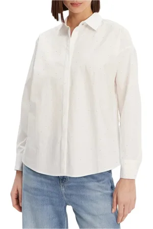Guess Blouses & Shirts, Dames, Wit, S, Witte Blouse Lange Mouwen Silvia