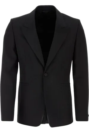 Givenchy Pakken, Heren, Zwart, M, Wol, Stijlvolle Zwarte Blazer