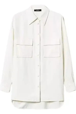 Twin-Set Blouses & Shirts, Dames, Wit, M, Crepe Blouse Vrouw