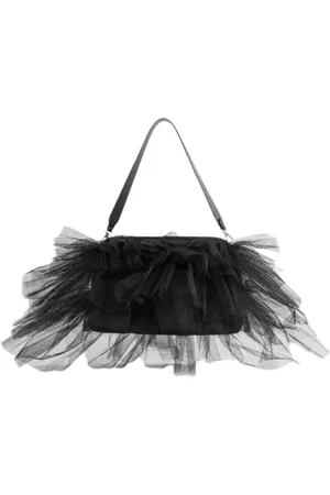 Simone Rocha Tassen, Dames, Zwart, ONE Size, Polyester, Zwarte Tutu Mesh Schoudertas