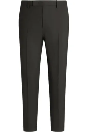 PT Torino Broeken, Heren, Bruin, XL, Satijn, Luxe Stretch Satijnen Broek Bruin