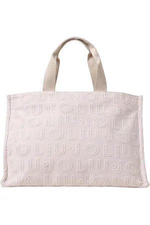 Liu Jo Tassen, Dames, , ONE Size, Katoen, Elegante Logo Tote Tas