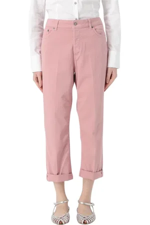 Dondup Jeans, Dames, Roze, W27, Witte Straight Leg Jeans