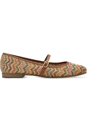 Tamaris Schoenen, Dames, Veelkleurig, 40 EU, Leer, Kleurrijke Boho Ballerina