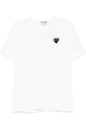 Comme des Garçons Tops, Dames, Wit, S, Zwarte T-shirts en Polos