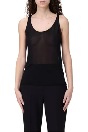 MVP Wardrobe Tops, Dames, Zwart, S, Klassiek Milk Scoop Neck Tank Top