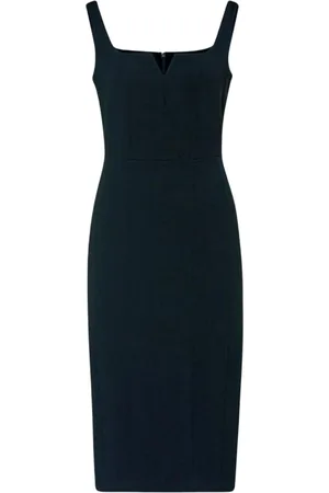 Max Mara Kleedjes, Dames, Blauw, L, Wol, Elegante Blauwe Midi Jurk Vrouwen