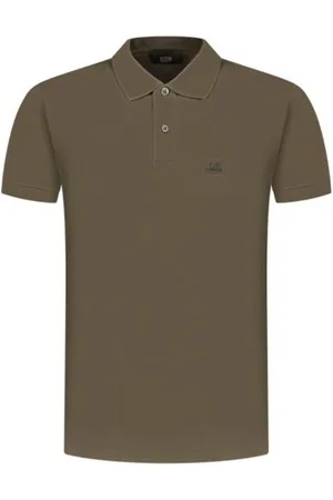 C.P. Company Tops, Heren, Groen, 3Xl, Katoen, Stretch Piquet Logo Polo Ivy