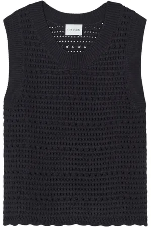Closed Truien, Dames, Zwart, S, Katoen, Gehaakte Tanktop in Zwart