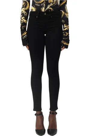 VERSACE Jeans, Dames, Zwart, W29, Katoen, Zwarte Skinny Jeans voor Vrouwen