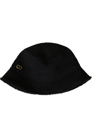Twin-Set Accessoires, Dames, Zwart, ONE Size, Sherpa Trim Gebreide Bucket Hat