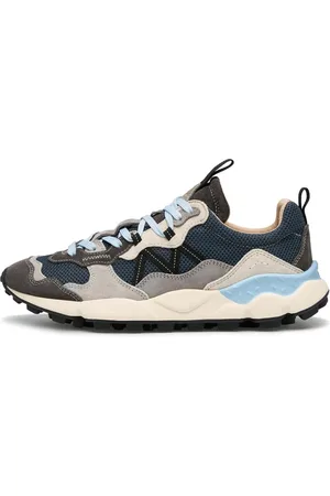 Flower Mountain Schoenen, Heren, Veelkleurig, 45 EU, Suede and fabric sneakers Lenzan MAN