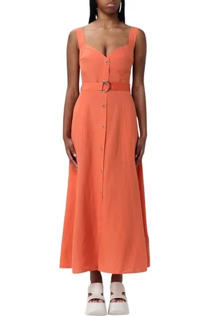 Liu Jo Kleedjes, Dames, Rood, XS, Baksteenrode Elegante Jurk