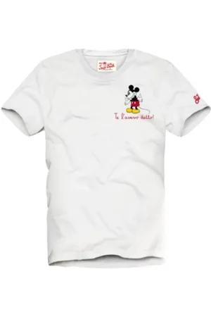 MC2 SAINT BARTH Tops, Heren, Wit, M, Katoen, Klassieke Mickey T-shirt