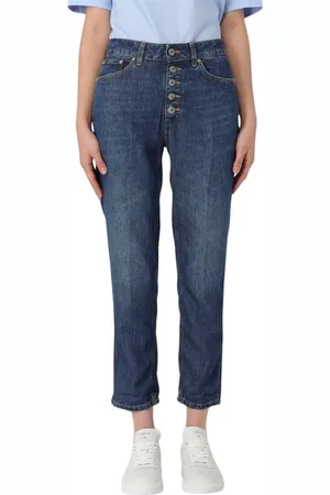 Dondup Jeans, Dames, Blauw, W25, Katoen, Blauwe Straight Jeans voor Vrouwen