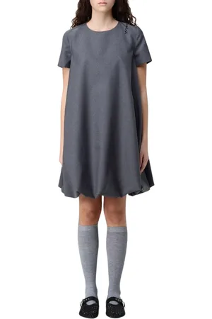 Marni Kleedjes, Dames, Grijs, M, Elegante Grijze Jurk met Subtiele Details
