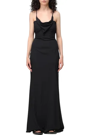 Isabel Marant Kleedjes, Dames, Zwart, M, Rayon, Zwart Flowing Maxi Jurk Elegant Stijl