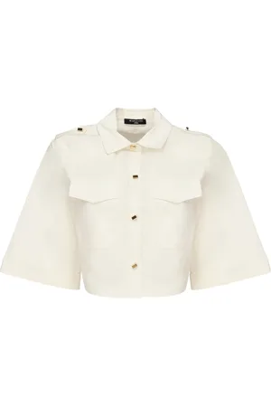 Guess Blouses & Shirts, Dames, Wit, M, Katoen, Cargo Zak Katoenen Shirt Wit