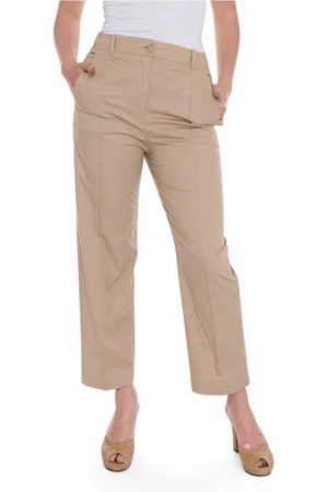 HUGO BOSS Broeken, Dames, , S, Katoen, Zachte Wijde Pijp Broek