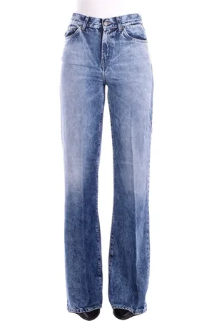 Dondup Jeans, Dames, Blauw, W25, Katoen, Blauwe Logo Jeans met Zakken