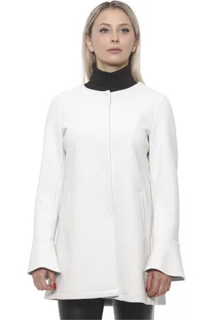 19V69 Italia Jassen, Dames, Wit, M, Witte Neopreen Jas & Mantel
