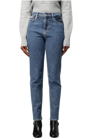 Calvin Klein Jeans, Dames, Blauw, W27, Katoen, Moderne Straight Leg Jeans