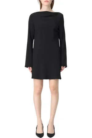 ANIYE BY Kleedjes, Dames, Zwart, M, Zwarte Boat Neck A-Lijn Jurk