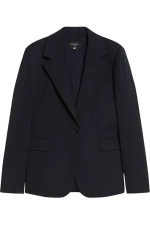 Max Mara Jassen, Dames, Blauw, XS, Klassieke Blazer met Vrouwelijk Silhouet